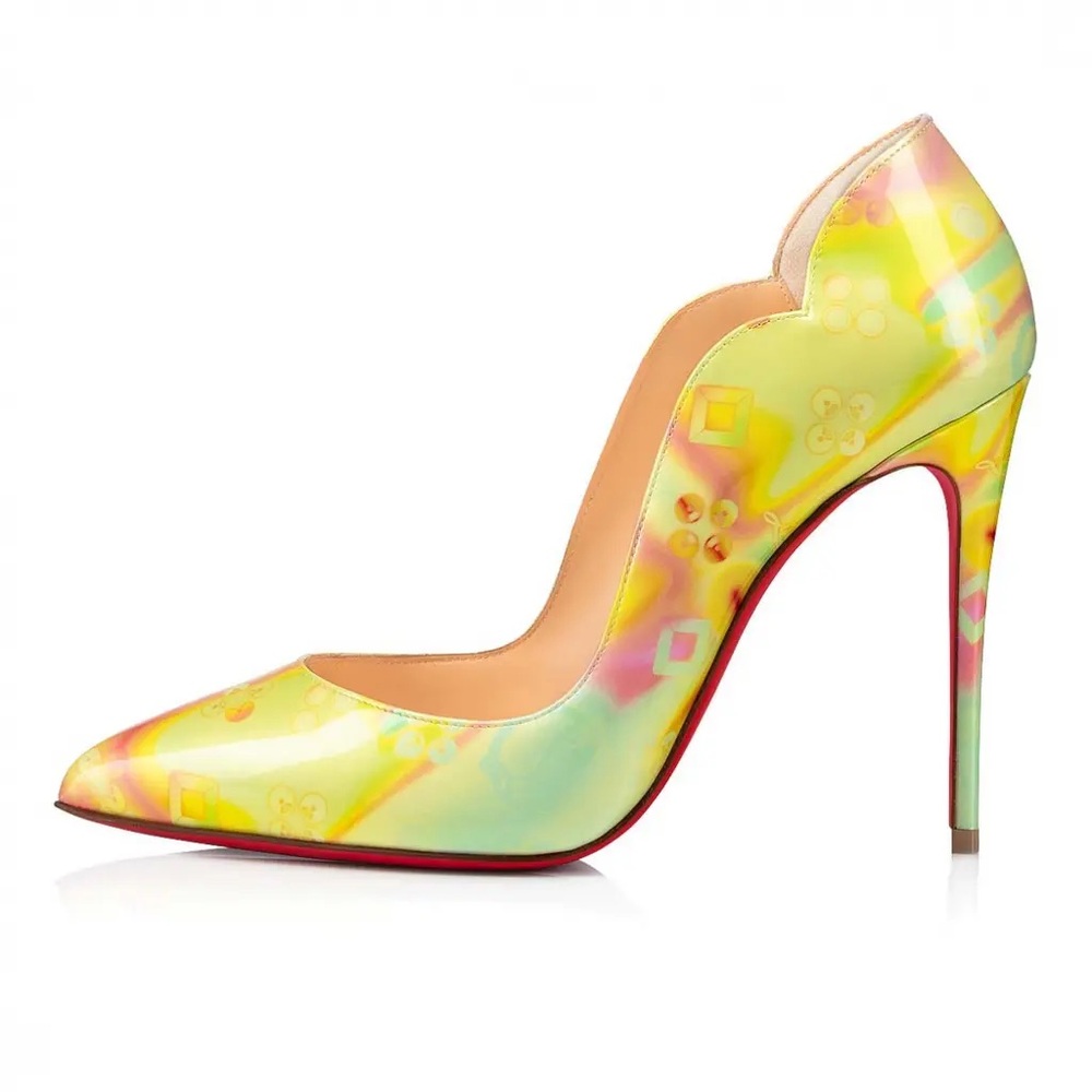 Christian Louboutin Yellow and Green Heels